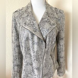 Motorcycle Jacket Faux Snake Skin Jacket INC jacket Spring Jacket Women’s L